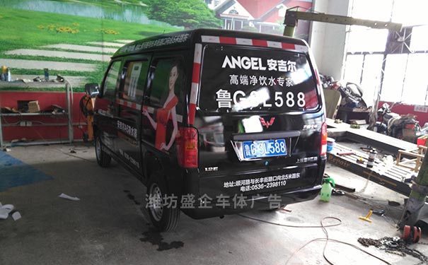 高密面包车汽车车身广告设计制作